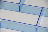 Fluorescent blue drawer divider package