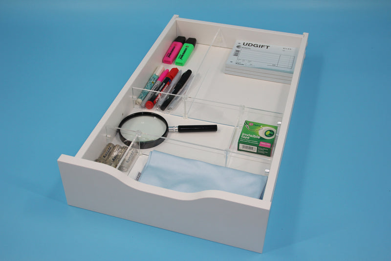 Transparent drawer divider package