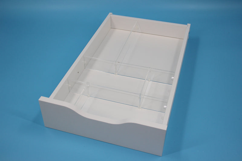 Transparent drawer divider package
