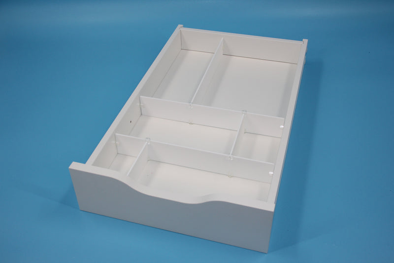 Matt white drawer divider package